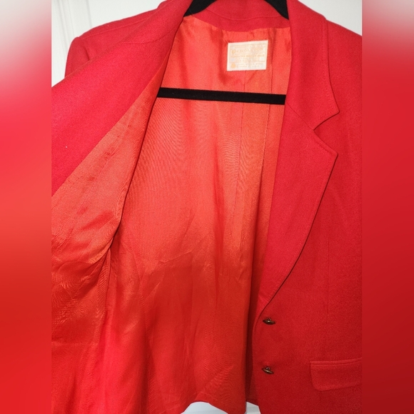 Vintage Women's Red Pendleton Wool Blazer Size 10 - Picture 6 of 8